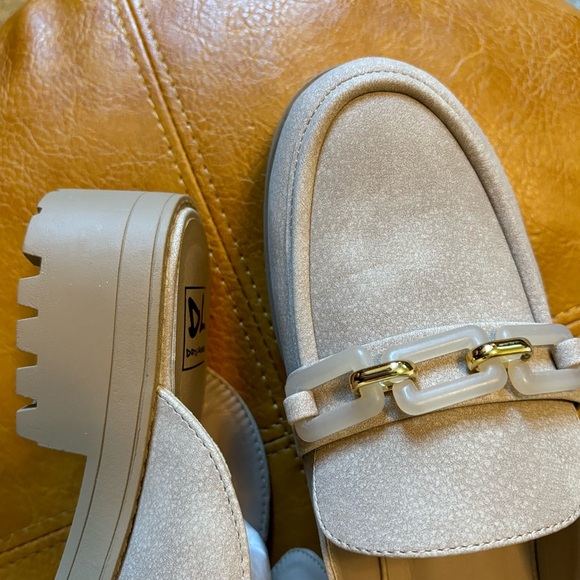 NWOB DL by Chinese Laundry Platform Backless Loafer Mule in Tan - Picture 6 of 12
